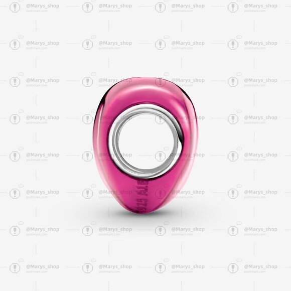 Pandora Metallic Pink Heart Charm - Picture 3 of 7